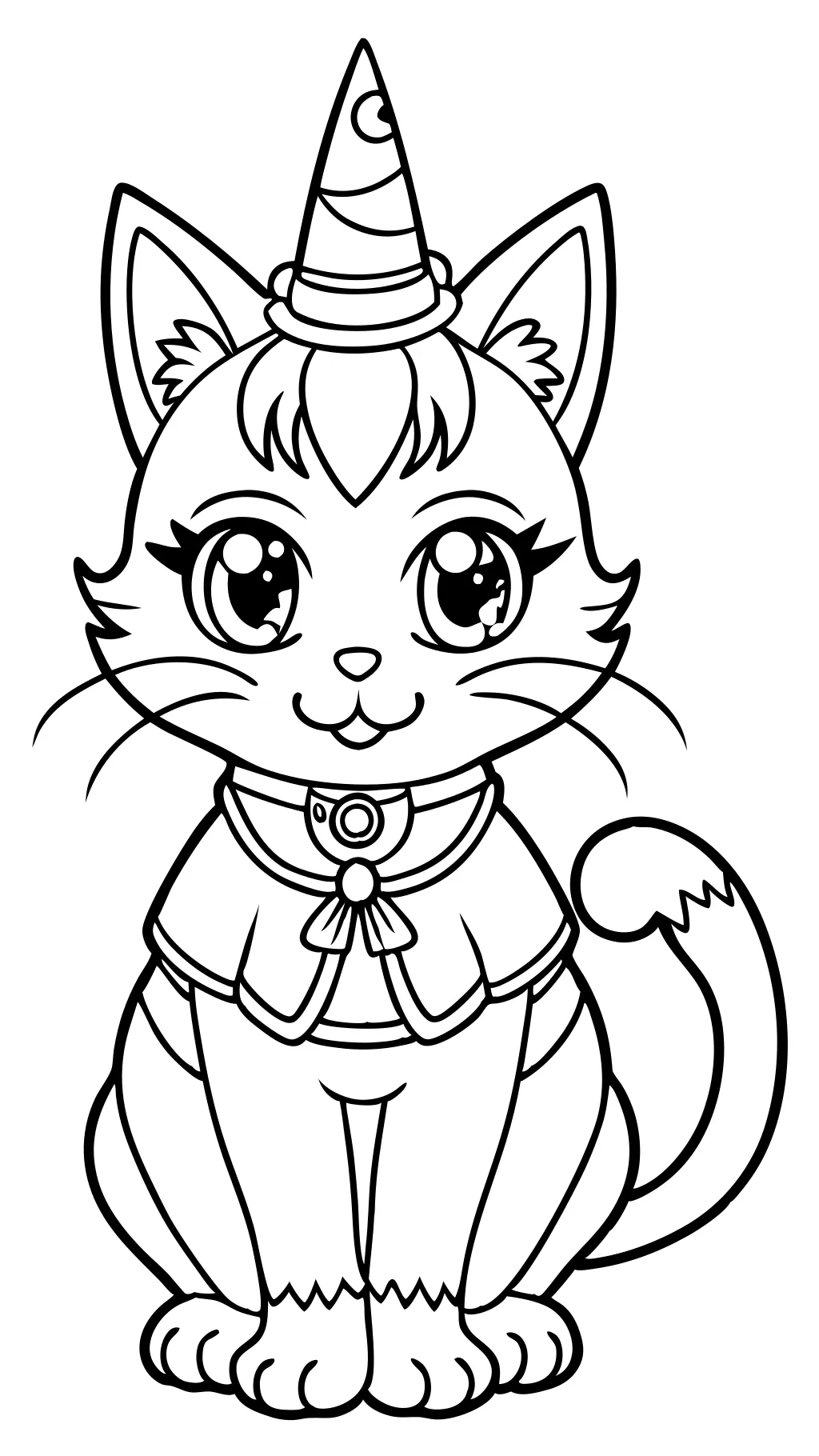 cat anime coloring pages